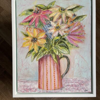  Acrylic painting of Flowers in a vase