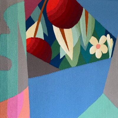  Hand woven tapestry: Armour Aspect  - wool, linen & silk, 1330 x 890mm