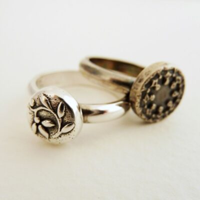 Victorian button Rings
