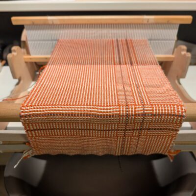 Scarf on loom