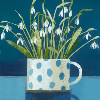 Spotty Cup and Snowdrops