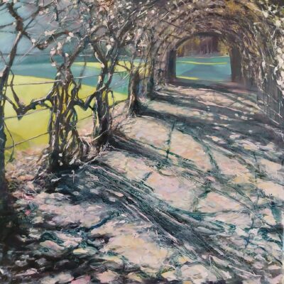 Gillian Shadbolt Tortworth Court. Oil on Canvas 60 x 60cm