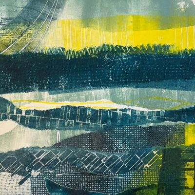 Anchored in Light - Monoprint on paper