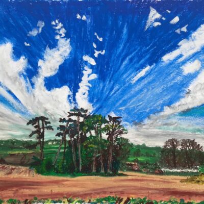 Uplifted; £785; 68x55cm; oil pastel