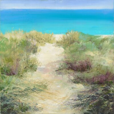 Walk to the Beach, Oils, 44 cm x 44 cm, £550.00