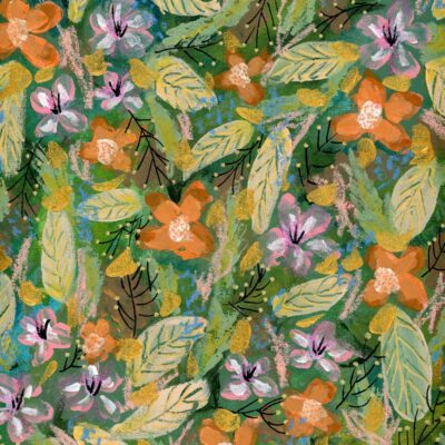  Autumn Floral - mixed media