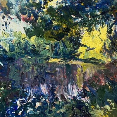  Brandon Marsh in August- Oil on Board, 2022