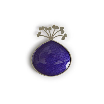 Purple vase brooch
