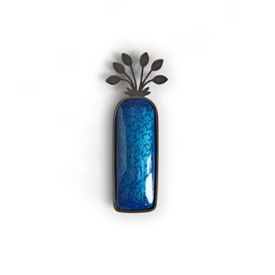 Blue vase brooch
