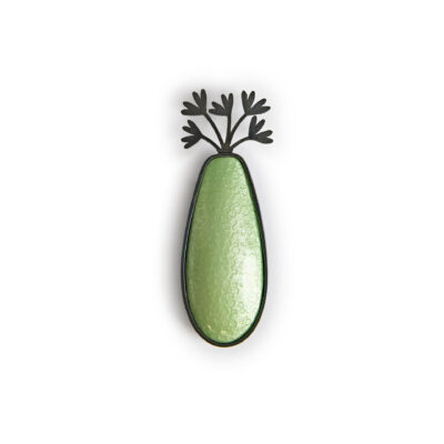Brooch green vase