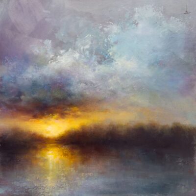 Energetic colours reflected on a watery landscape