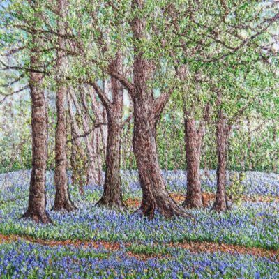 Memories of Old Nun Wood Free machine embroidery and textile collage