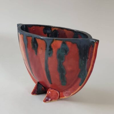  Boat  Handbuilding slab technique.  One off piece £145