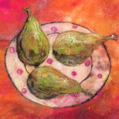  Hand felted art work with machine stitch detail. £275.00