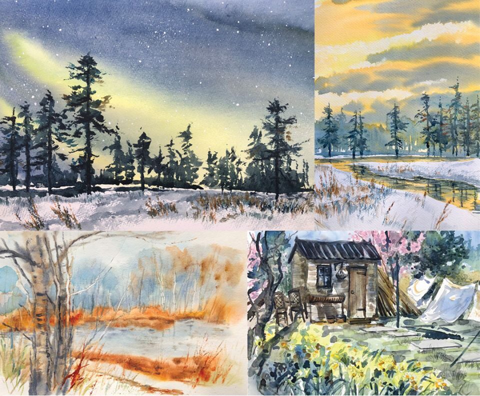 Carl March Watercolour Course