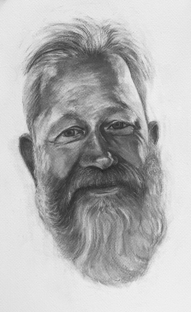 Full Day Portrait Drawing Workshop in Charcoal