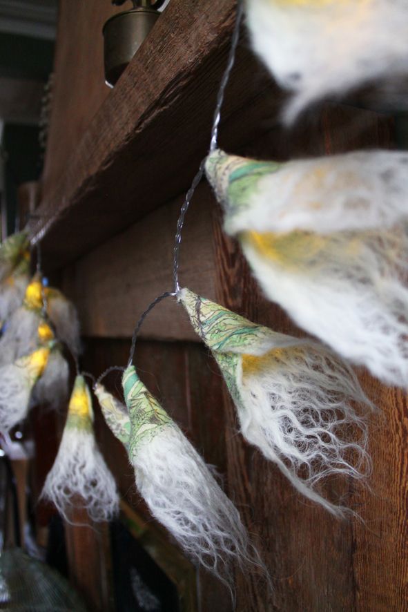 Nuno Felted Fairy Lights